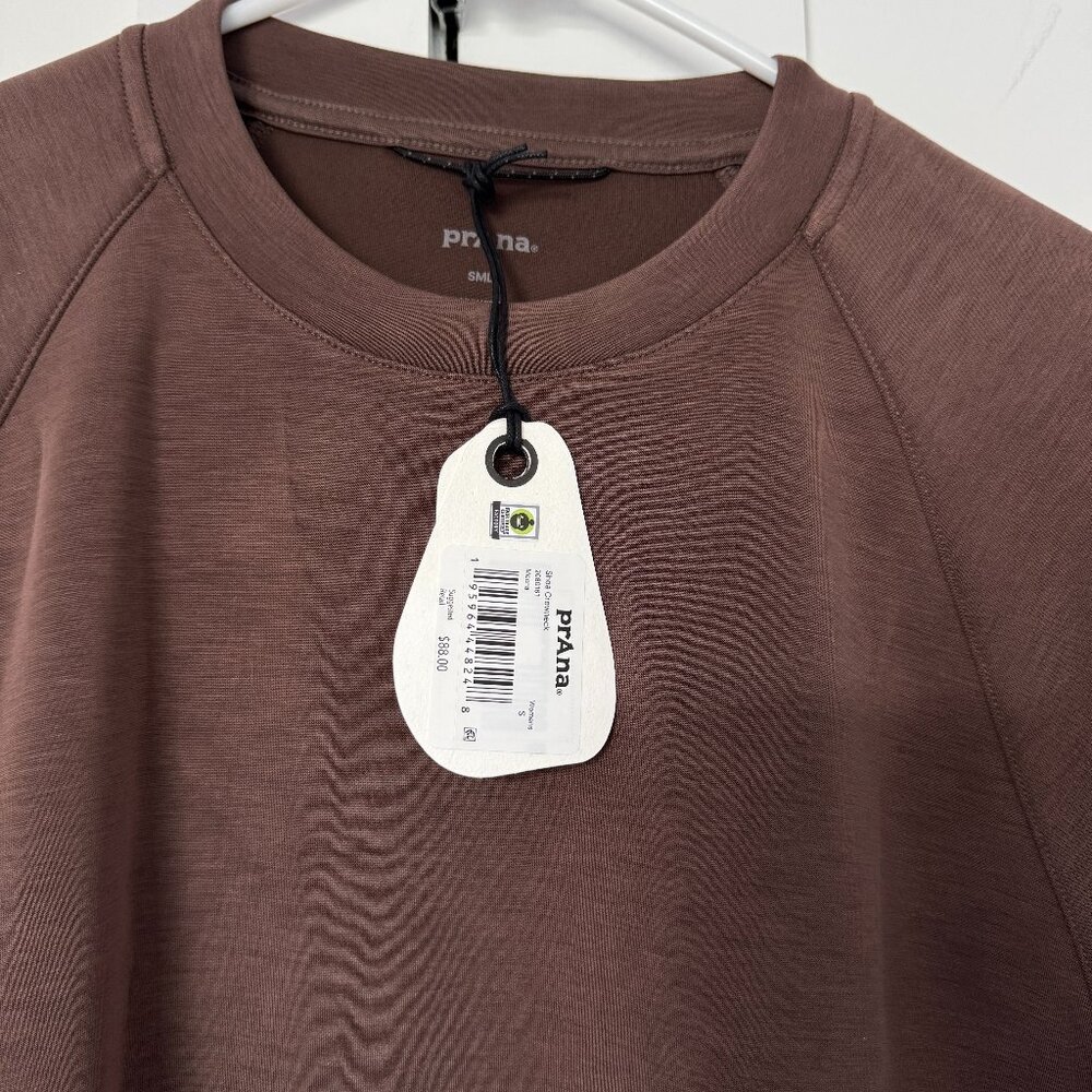 Prana Shea Soft Crewneck + Shorts Set in Mocha - Picture 2 of 4